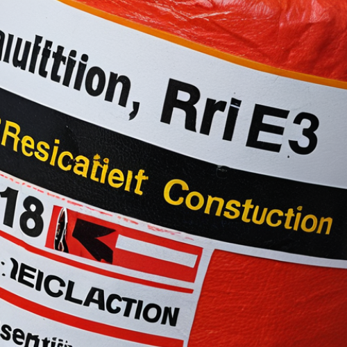 Home 4 ** A close-up shot of a fire-resistant material sample with an EN 13501-1 classification label, emphasizing the importance of proper classification and certification for fire safety in construction materials.
**